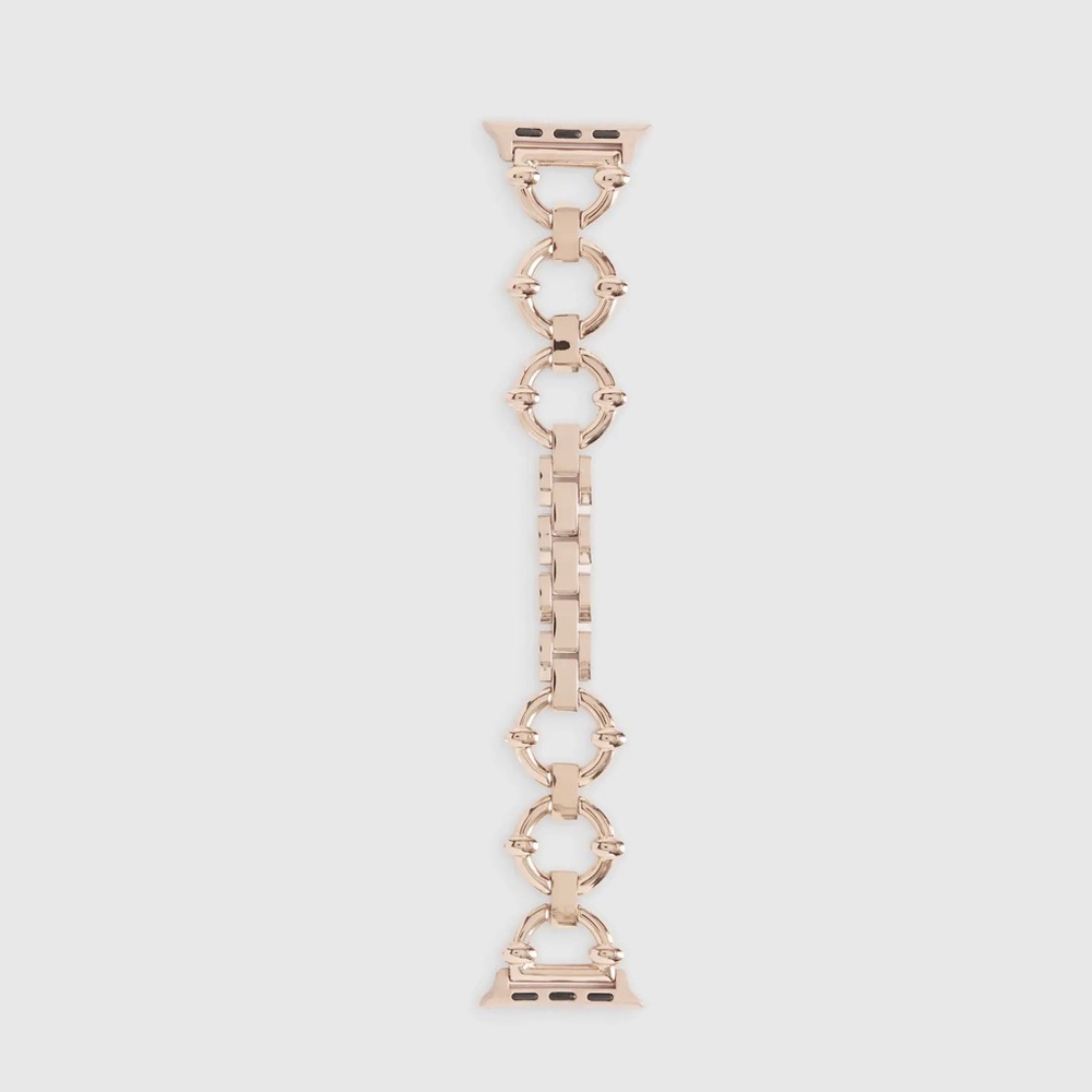 NWT QUINCE Stainless Steel Chain Link Smartwatch Band - Rose Gold- 38-41mm